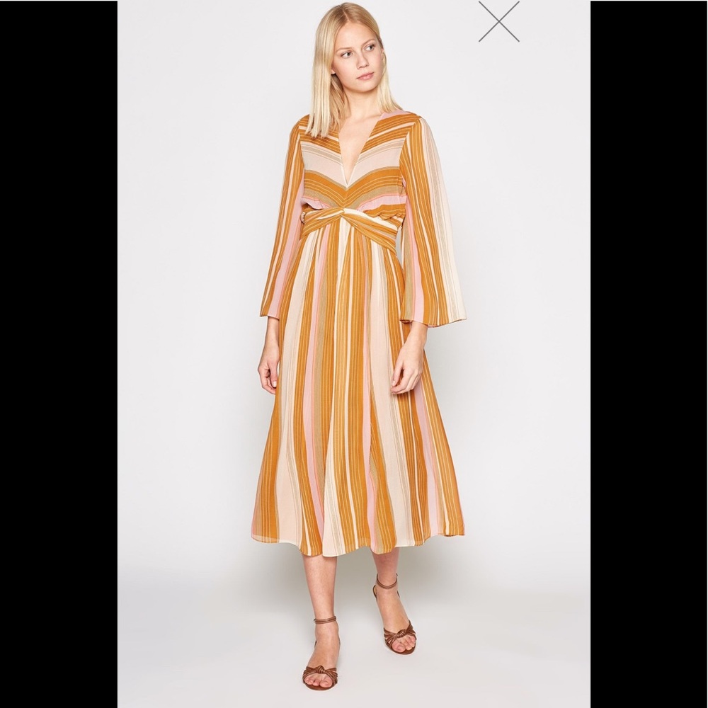 Joie Andraya Silk Midi Dress Sz 00